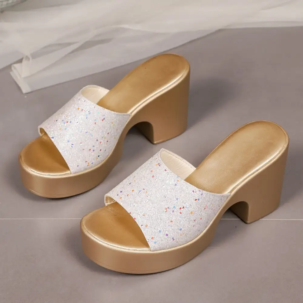 Classic Open Toe Block Heel Sandals