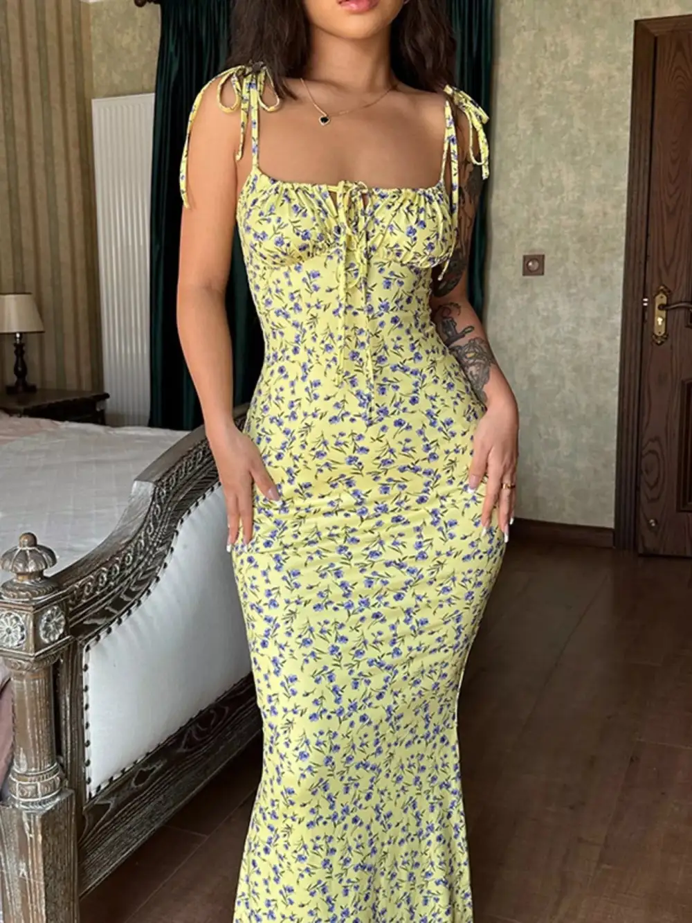 Soft Touch Layered Lightweight Feel Maxi Dress