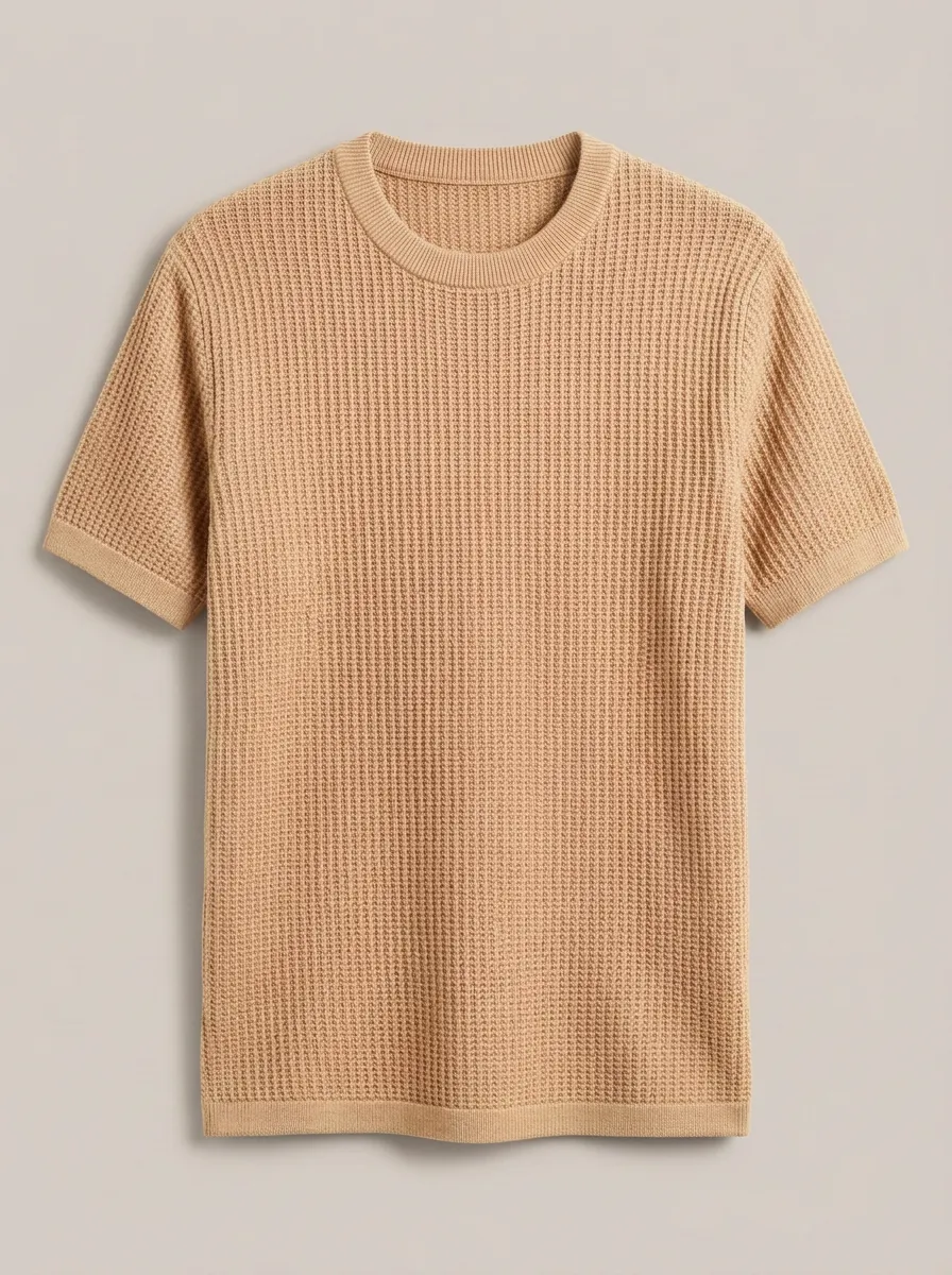 Modern Modern-Look Men's Knit Crew-Neck T-Shirt
