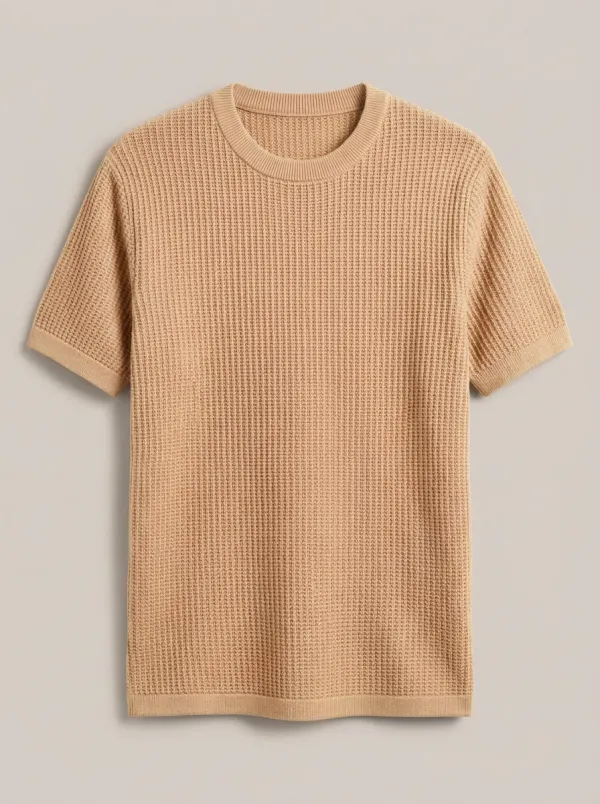 Modern Modern-Look Men's Knit Crew-Neck T-Shirt