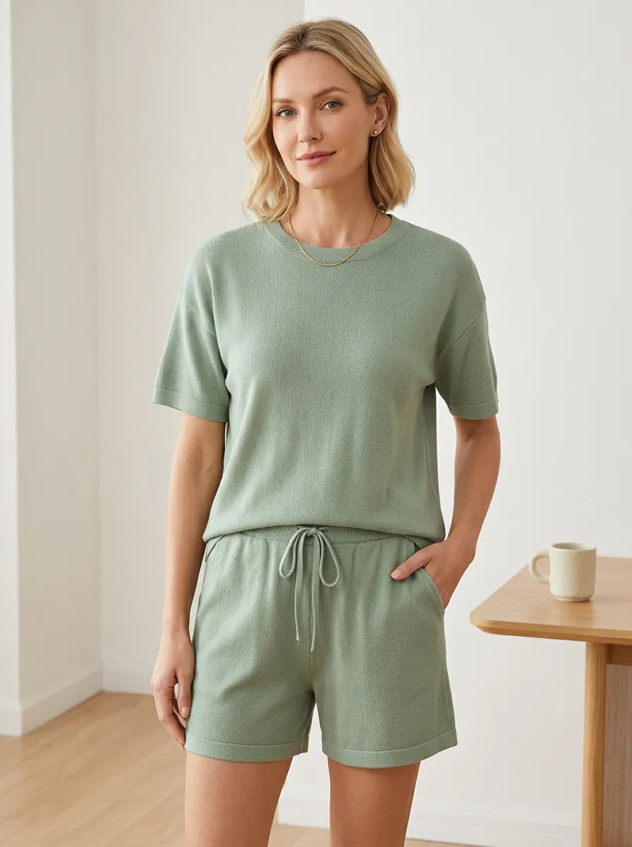 Relaxed-Fit Knit Lounge Set