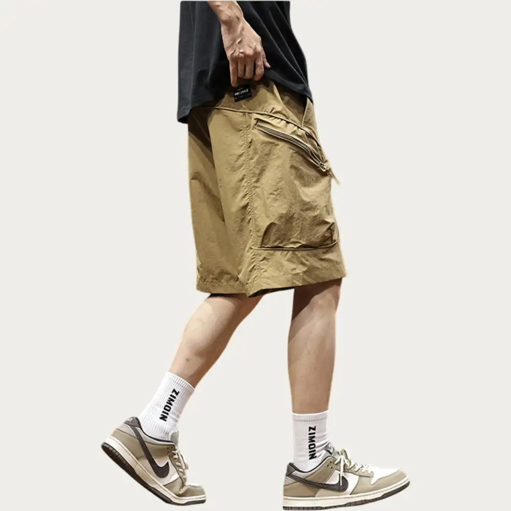 Drawstring Pocketed Lightweight Men's Cargo Shorts