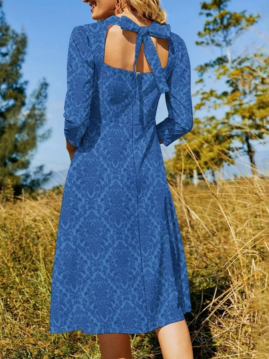 Retro Geometric Printed Dress