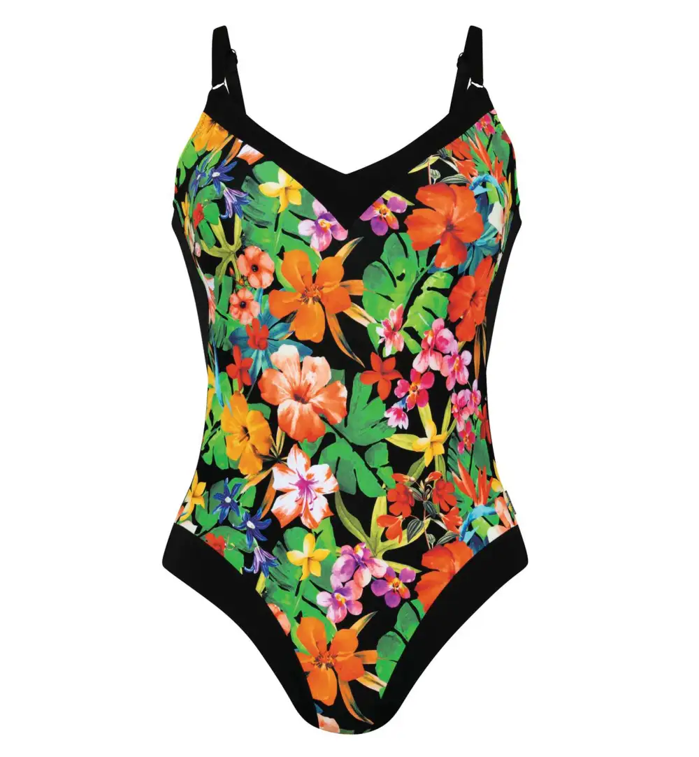 Floral-Print Shaping-Panel One-Piece Swimsuit