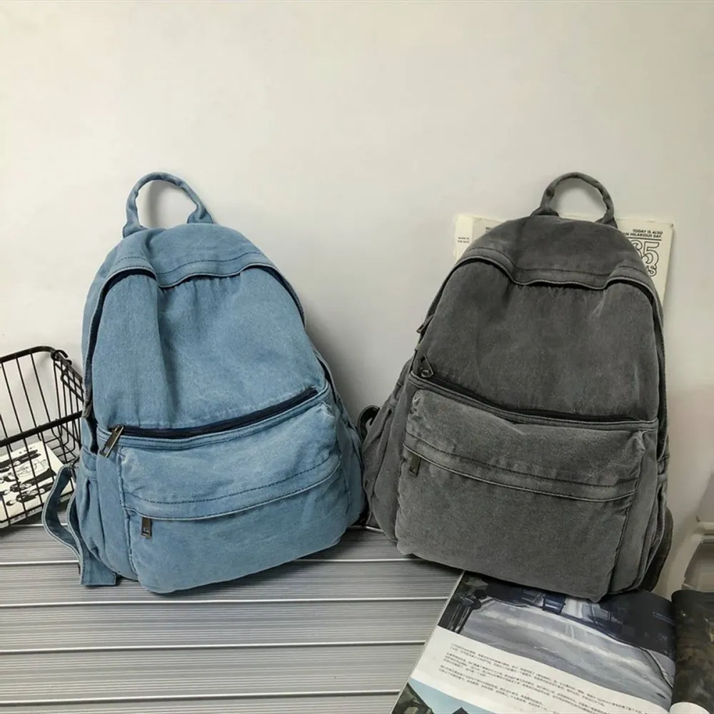 Textured Canvas Backpack