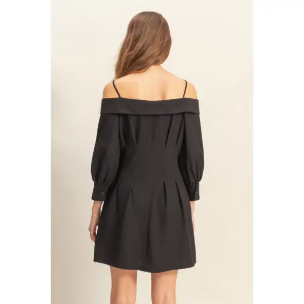 Button Down Spaghetti Strap Mini Dress with Pockets
