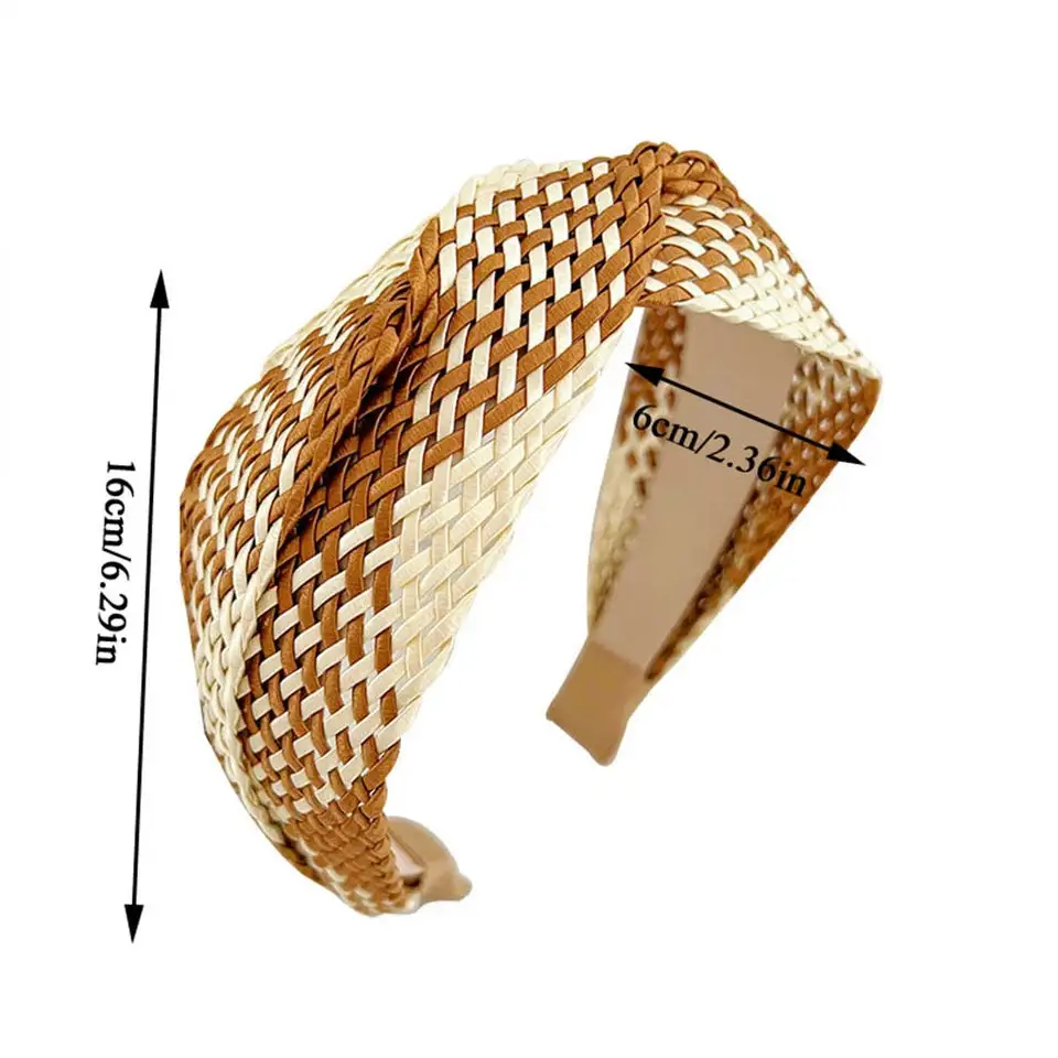 Two Tone Basket Weave Twist Headband