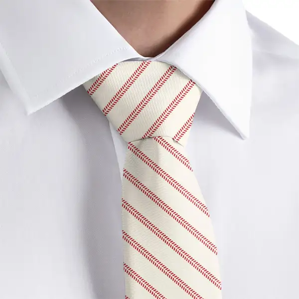 Baseball Stripe Pattern Necktie