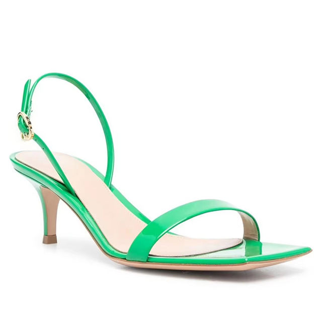 Elara Lace-Up Patent Low Heels