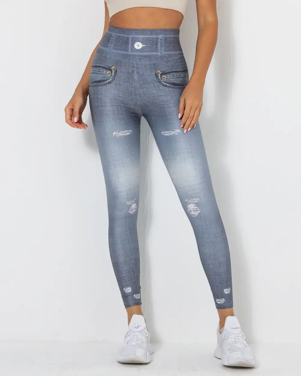Active Scrunch Denim Yoga Pants