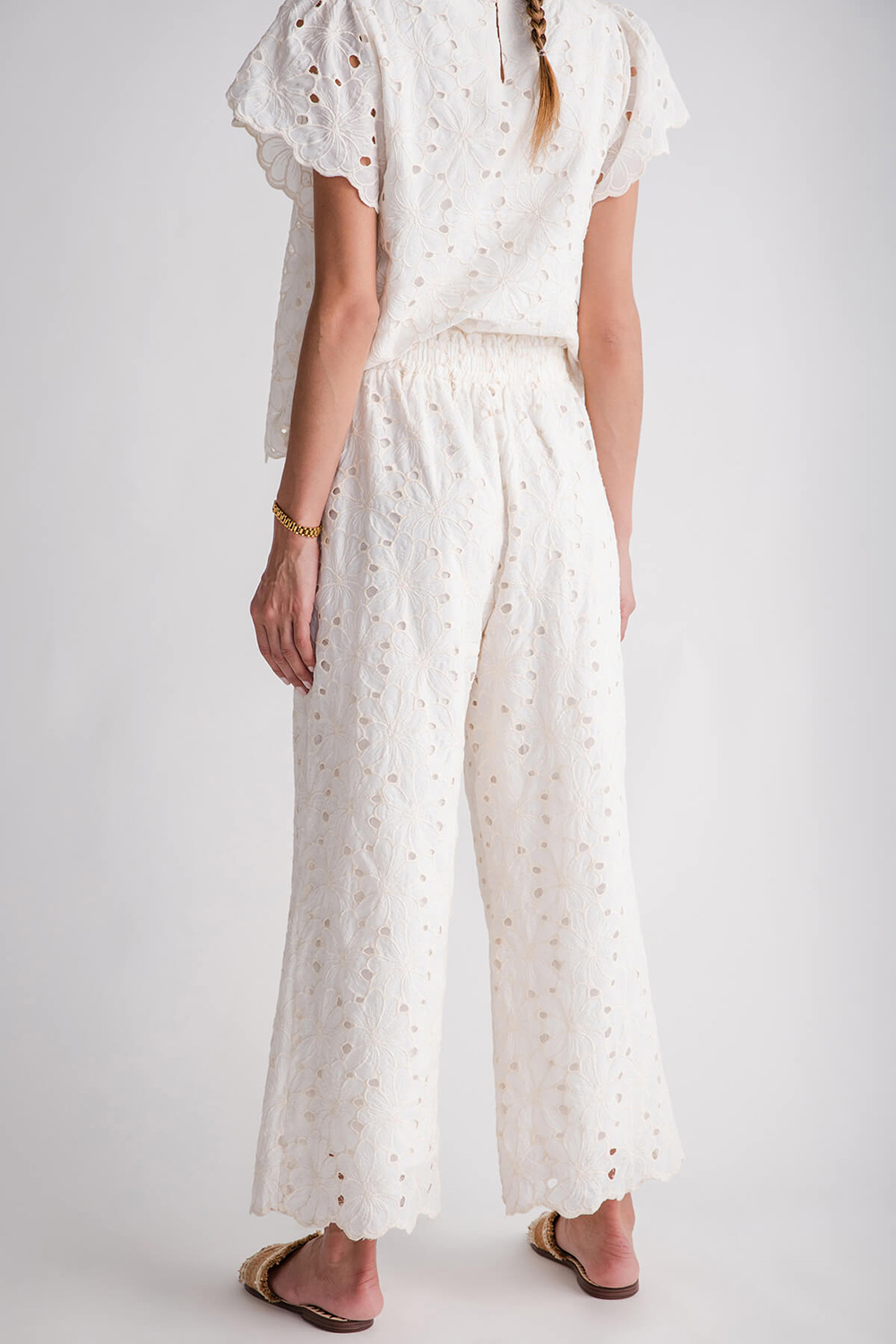 Casual Style Lace Pants - Ivory