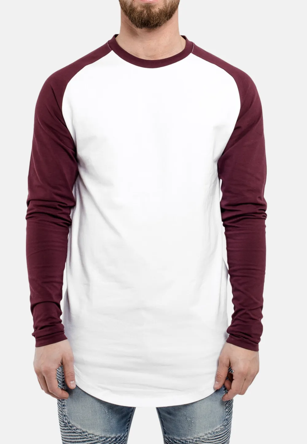 Clean Finish Baseball Longline Tee