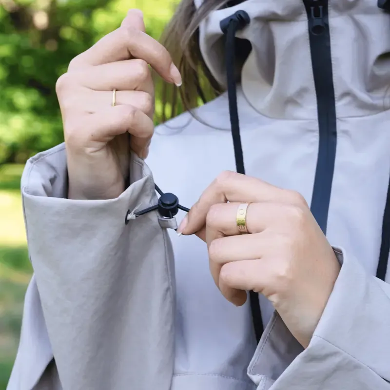 Women's StormTex Waterproof Oversized Fall Hoodie Coat Warm Half Zip Rain Jacket