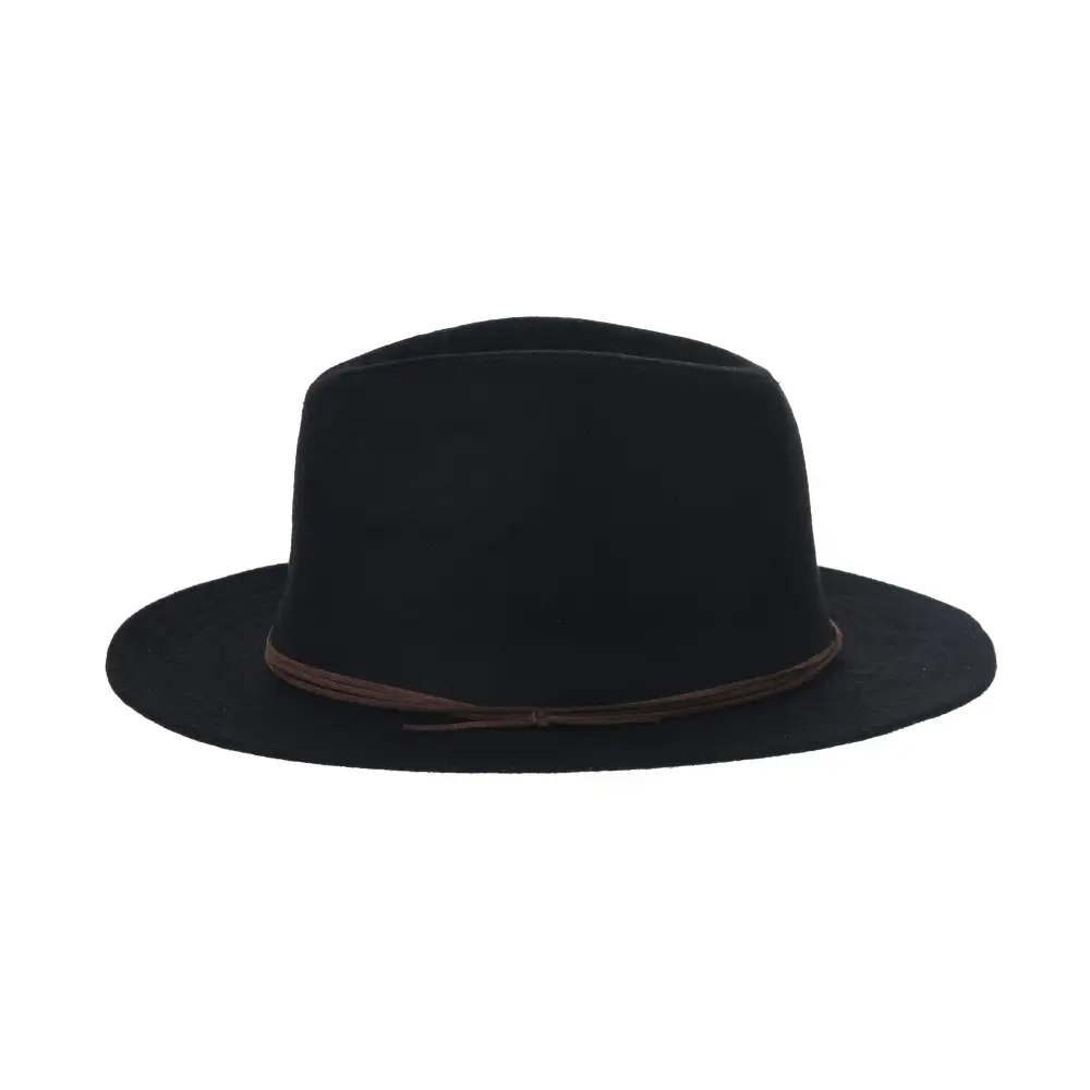 Wide Brim Faux Leather Sun Hat
