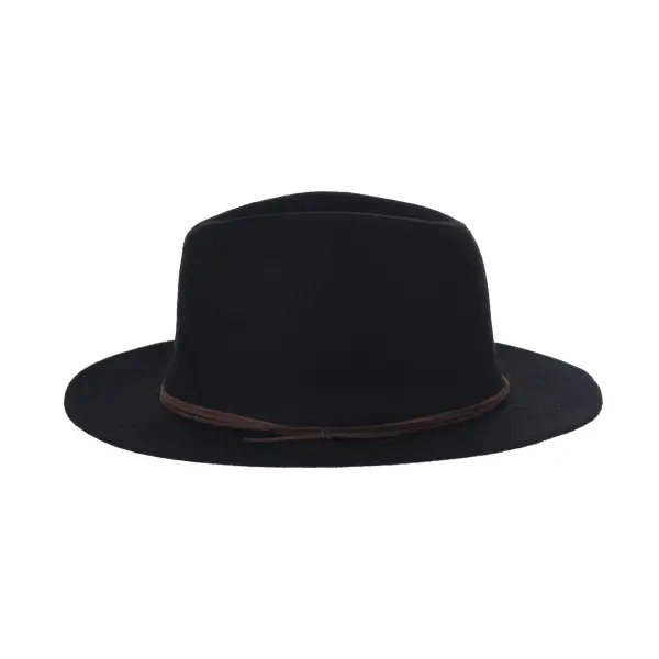 Wide Brim Faux Leather Sun Hat