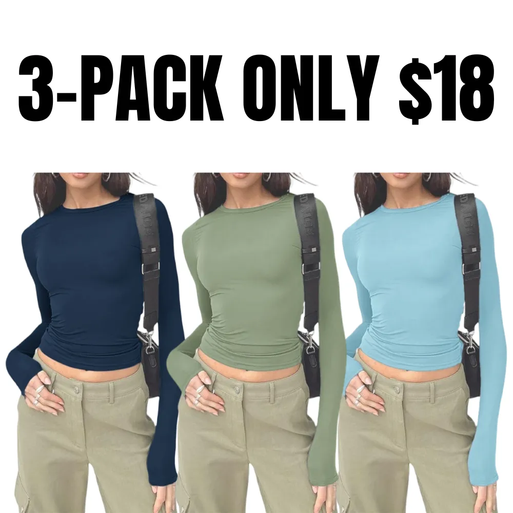 Women's Solid Long Sleeve Sports Tee