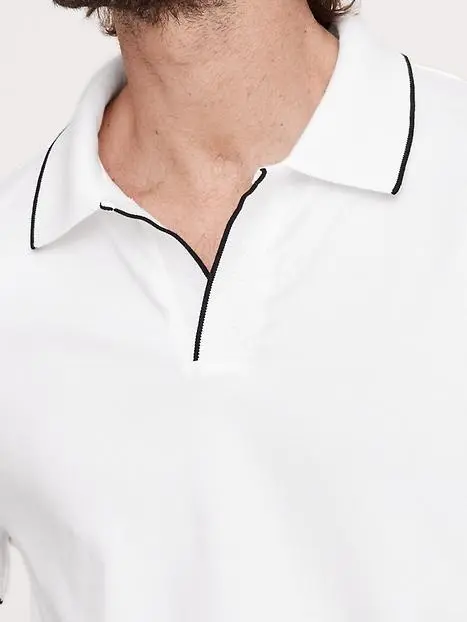 Men's Cotton WhiteContrast Polo Shirt