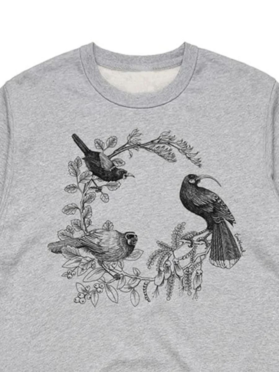 Fashion art backpack bird pattern versatile casual sportswear shirt