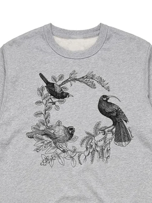 Fashion art backpack bird pattern versatile casual sportswear shirt