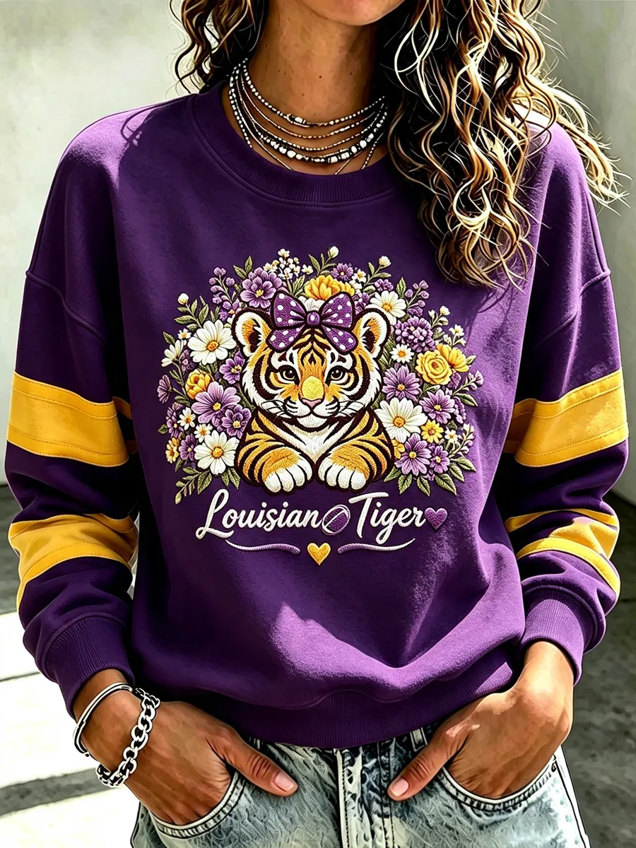 Women'S Retro Rugby Round Neck Sports Shirt