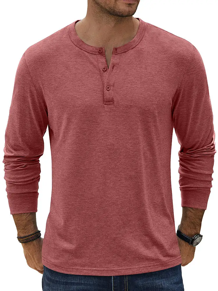 Classic Lightweight Stretch Henley Tee T-Shirt