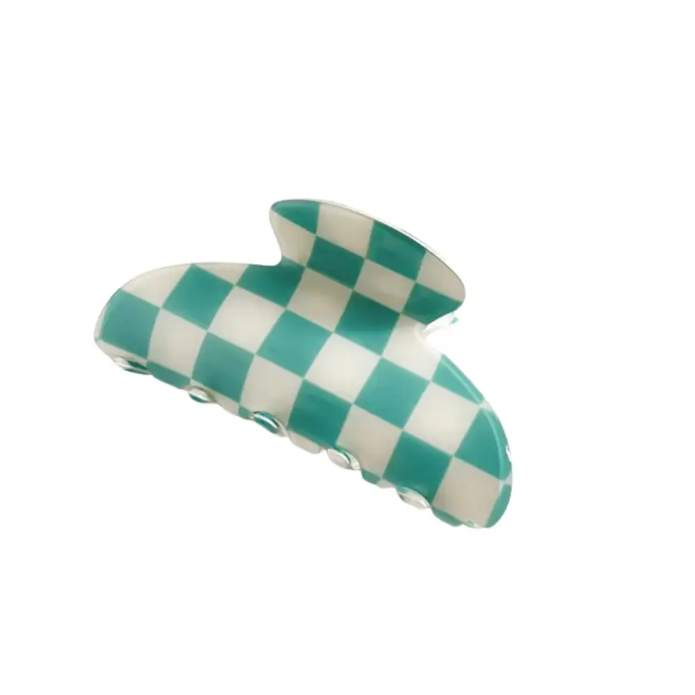 Checkered Pattern Hair Claw Clip