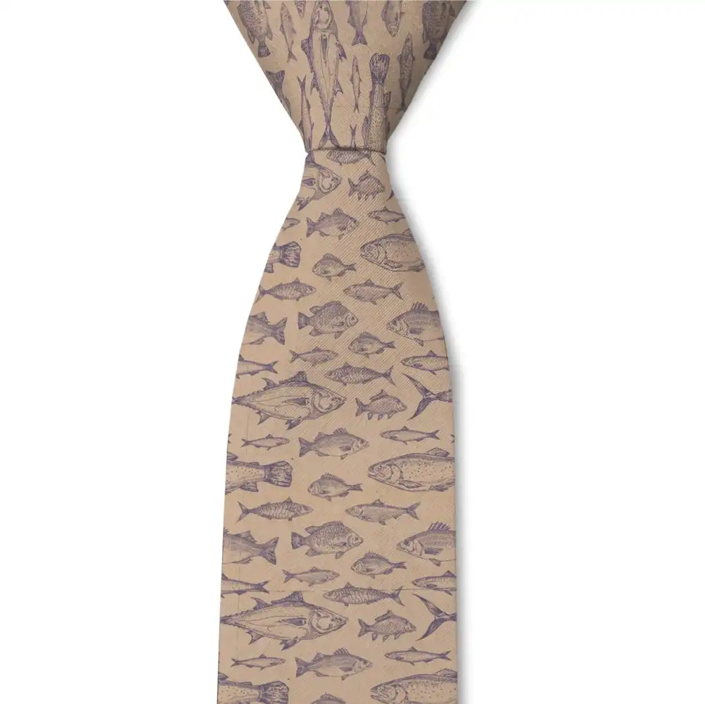 Fish Novelty Pattern Necktie