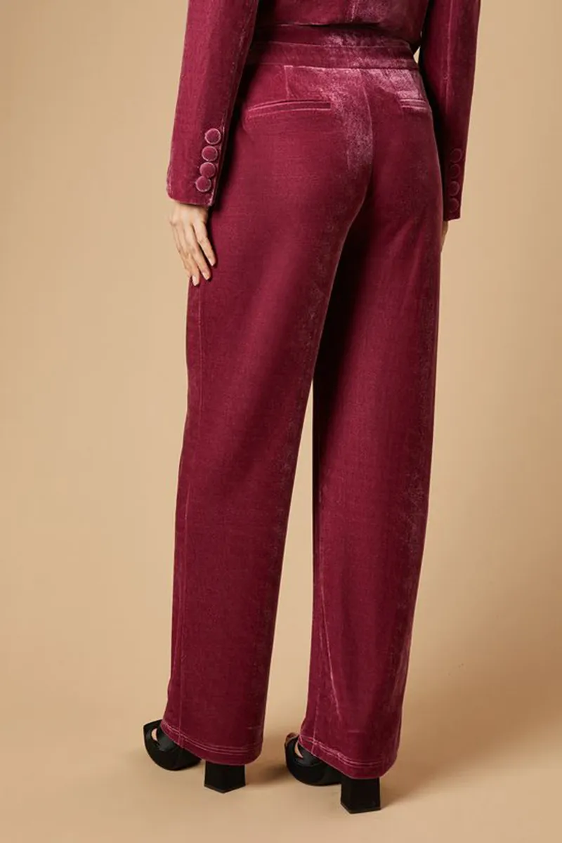 Casual Style Pink Wide Leg Trouser