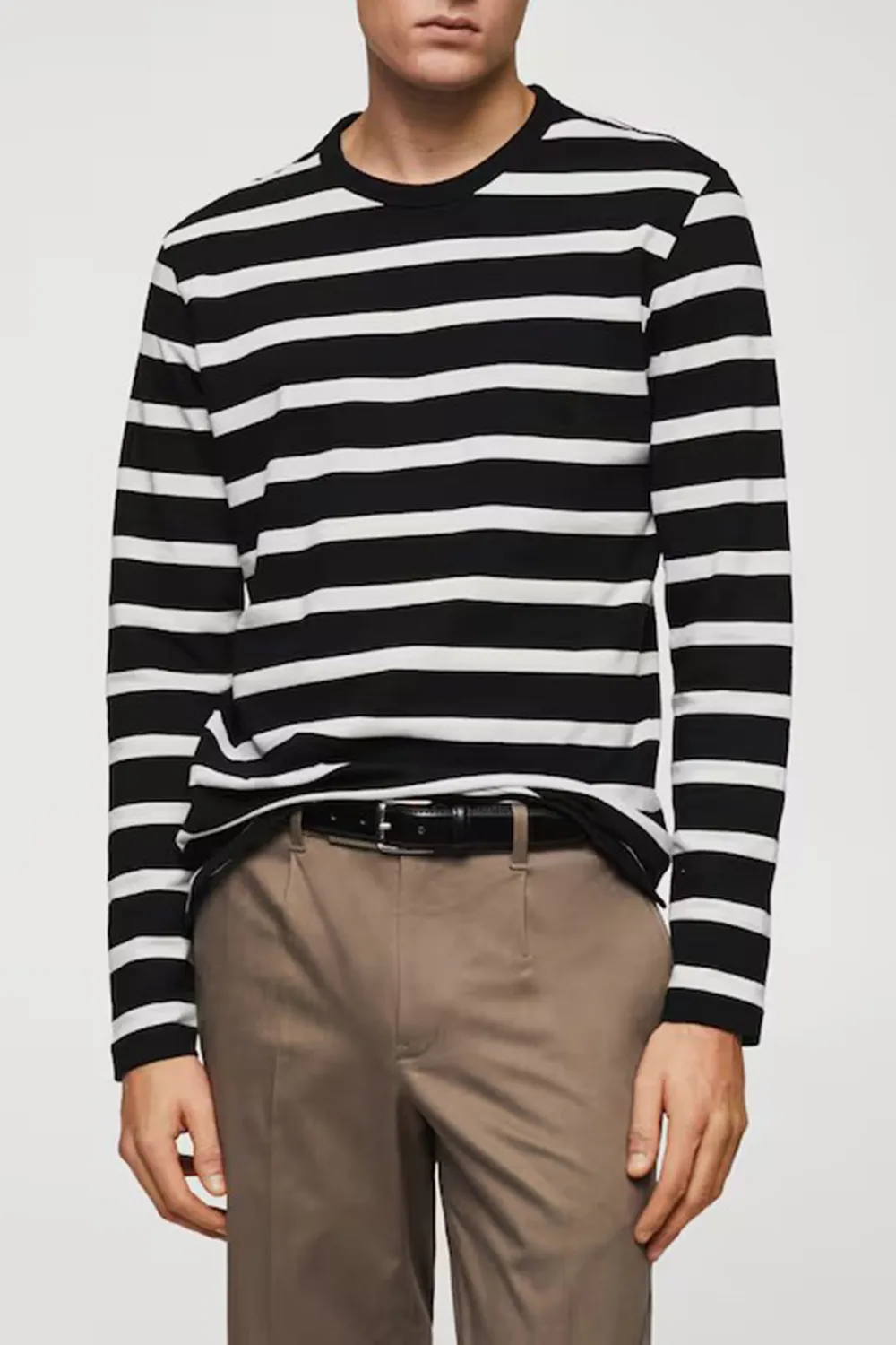 Striped Cotton Long Sleeves T-Shirt