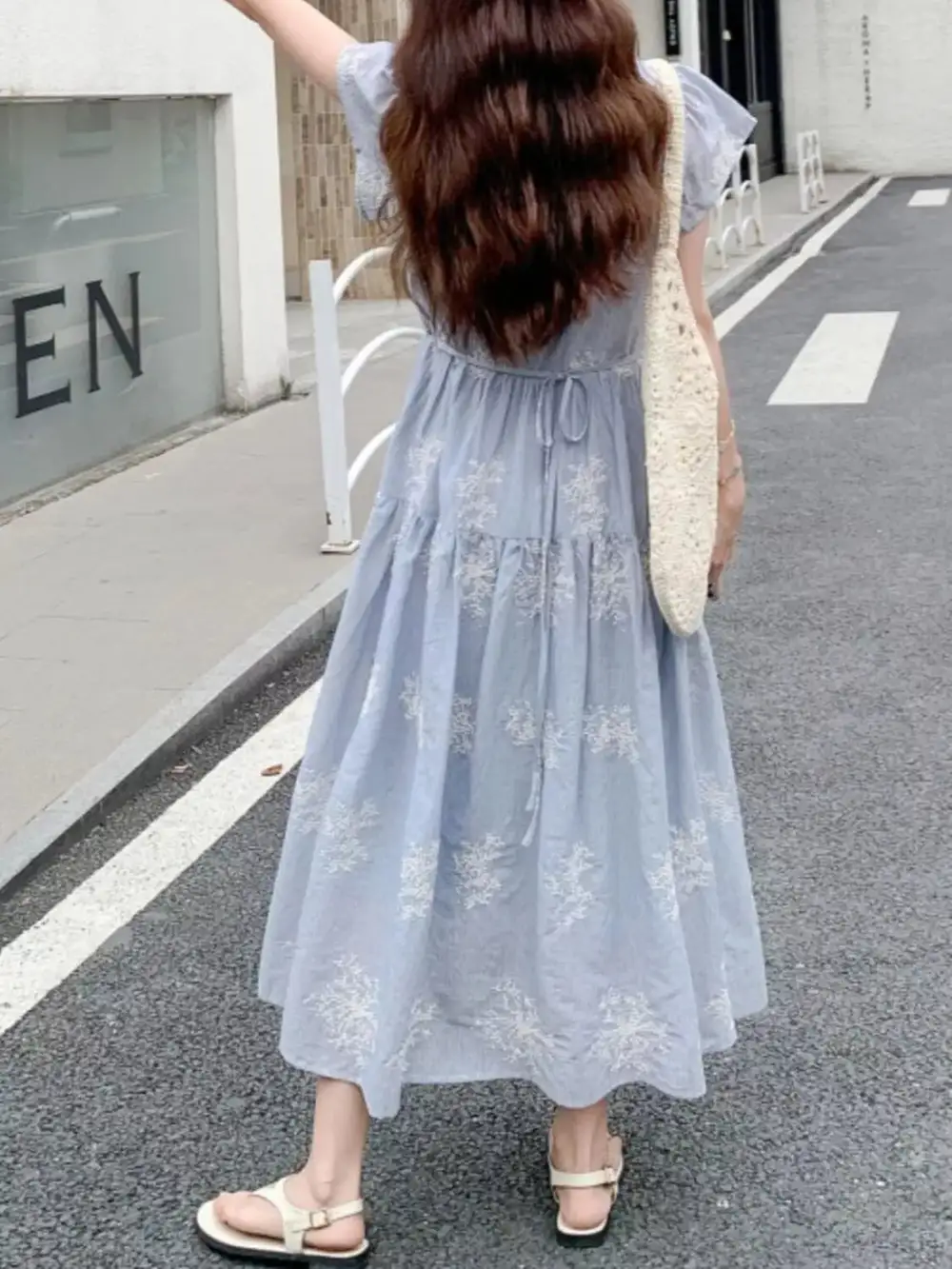 Balanced Detail Tiered Midi Dress
