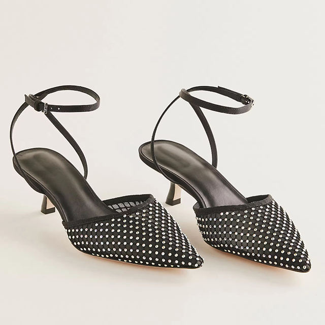 Silk Ankle Strap Heels