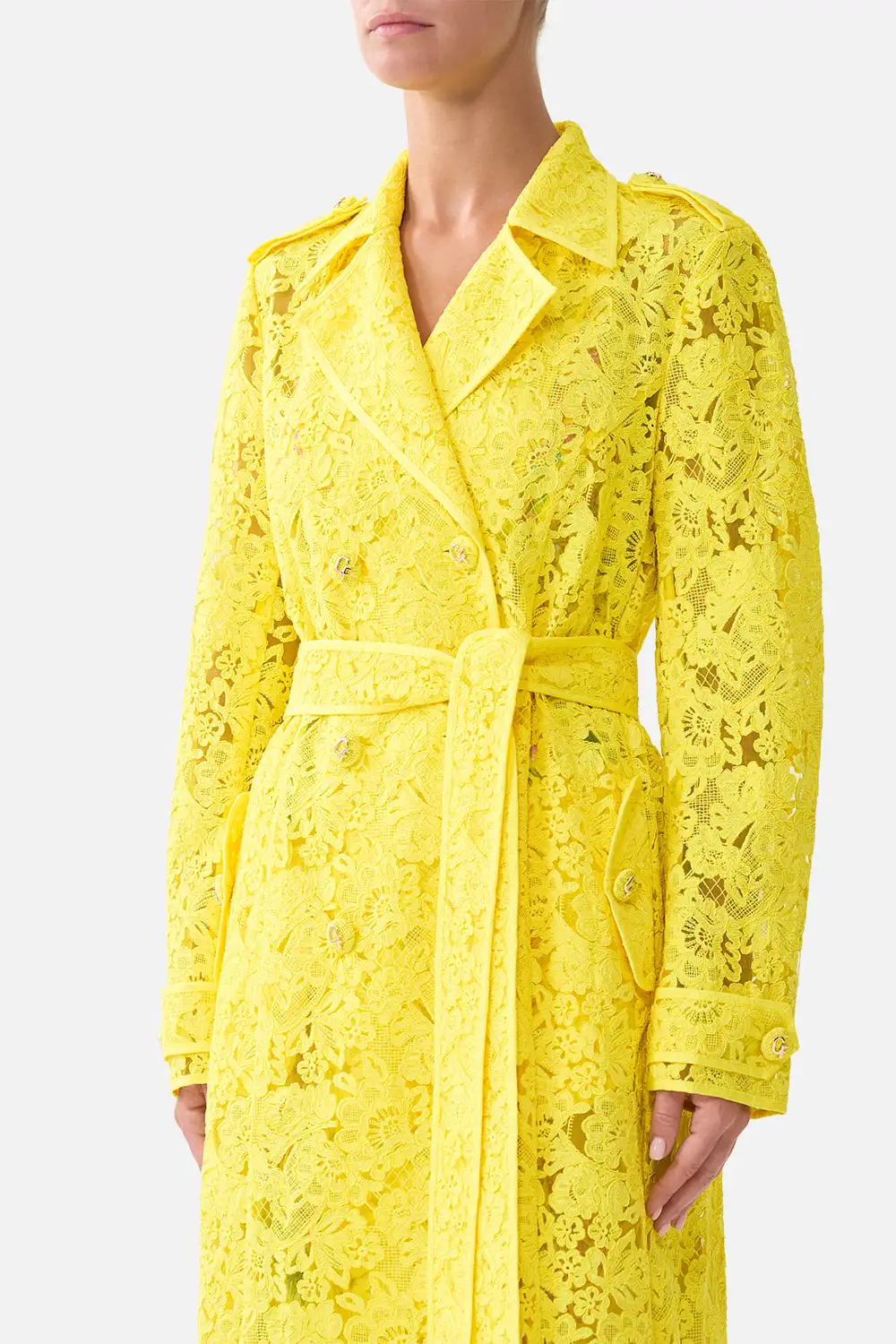 Printed Relaxed Trench Coat