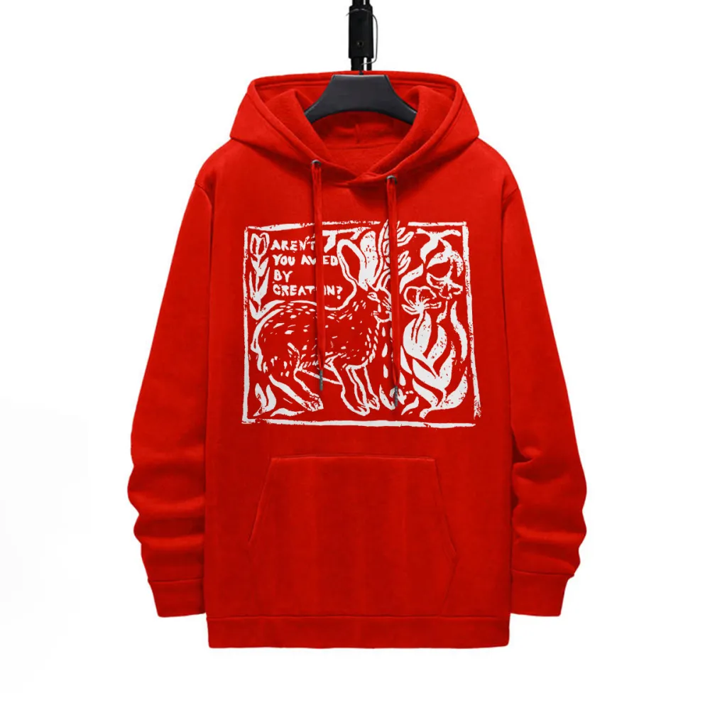 Arent You Awed By Creation Pattern Printed Hoodie