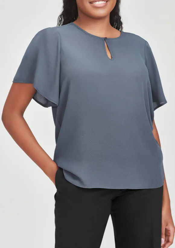 Women's Polyester Short Sleeve Blouse