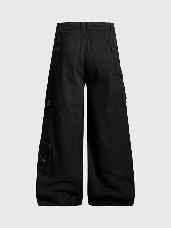 Wide-Leg Cargo Pants