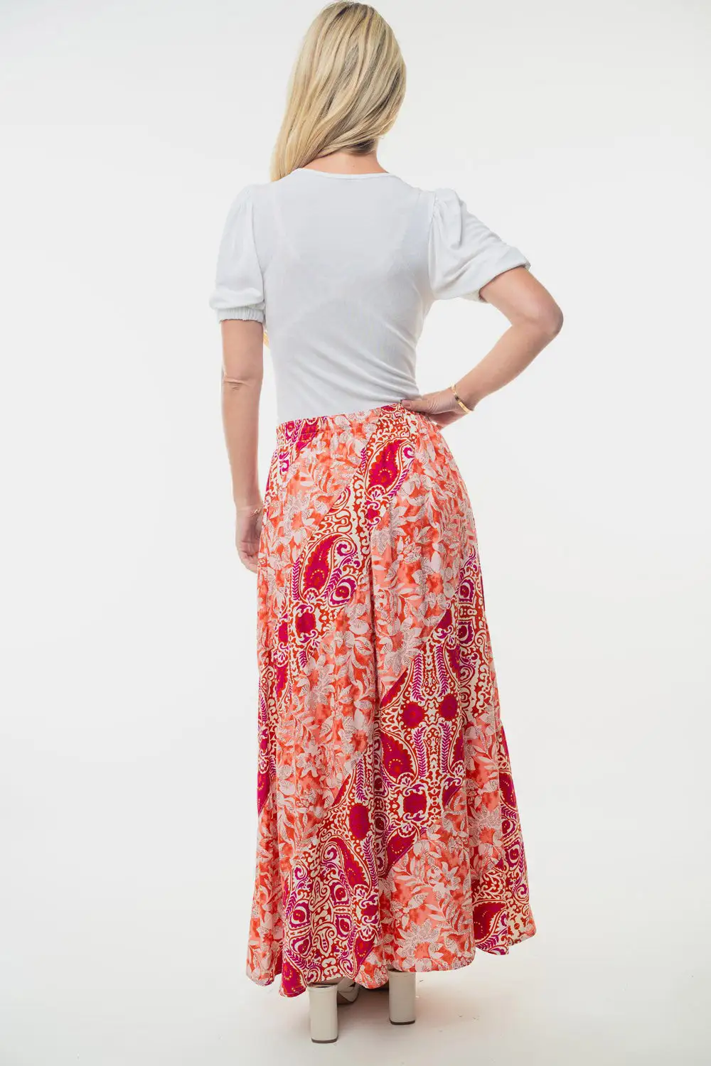 Relaxed Full Size High Waist Skirt
