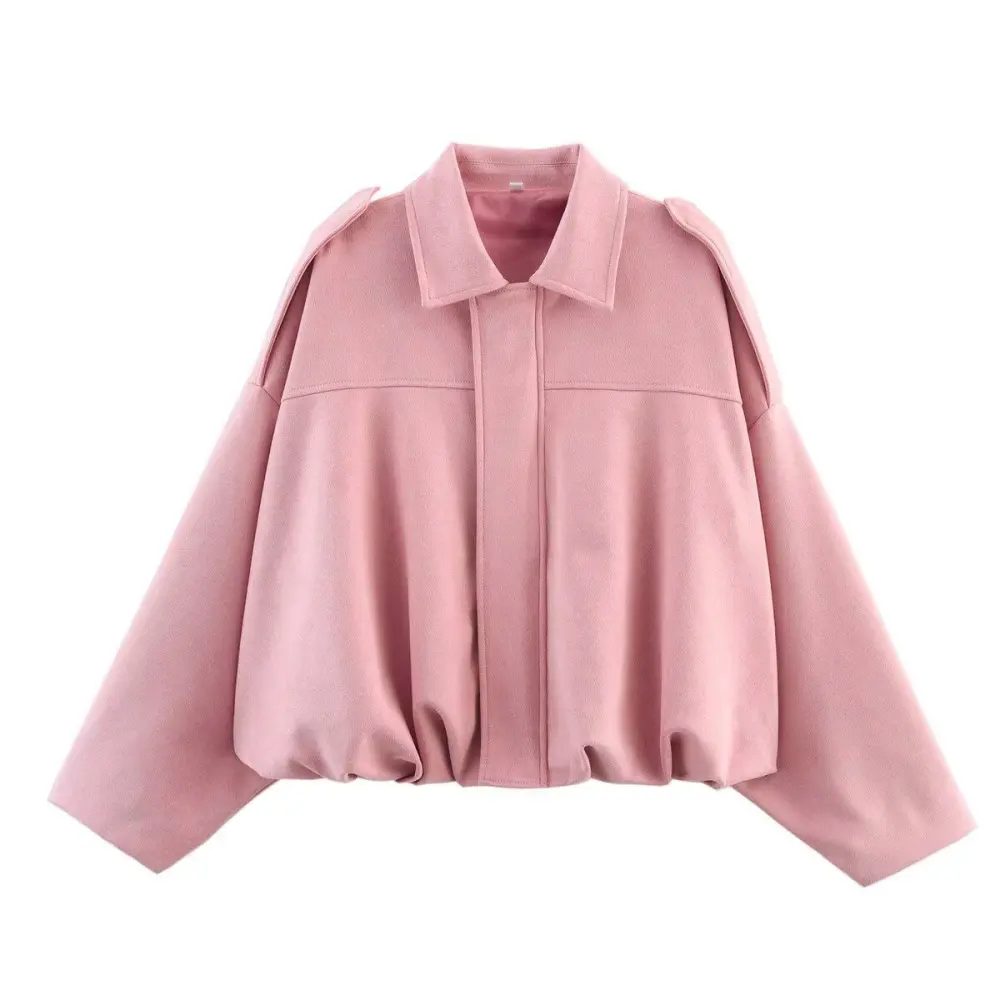 Relaxed Suede Fleece Casual Outerwear Jacket