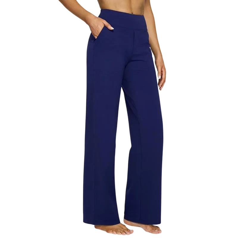 Loose High-Waist Business Casual Pants Yoga Pants Women Wide Leg Pants with Pockets Comfortable Athletic