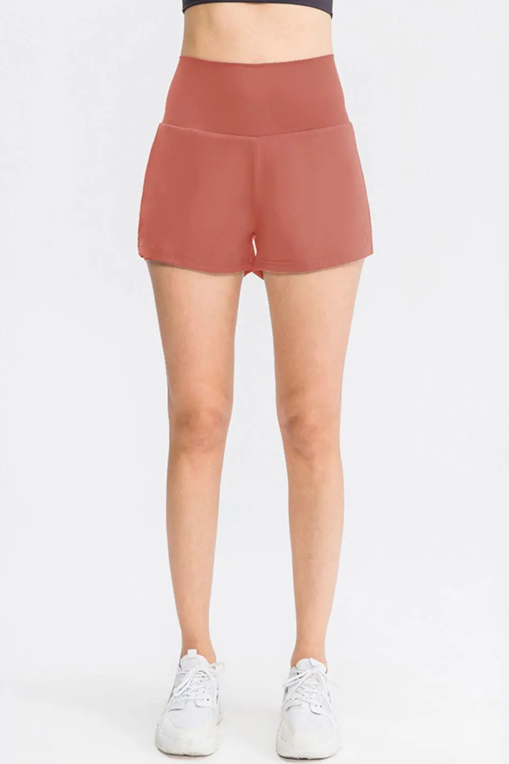 Wide Waistband Sports Pocket Shorts