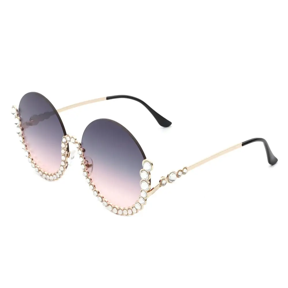 Layered Round Frame Sunglasses