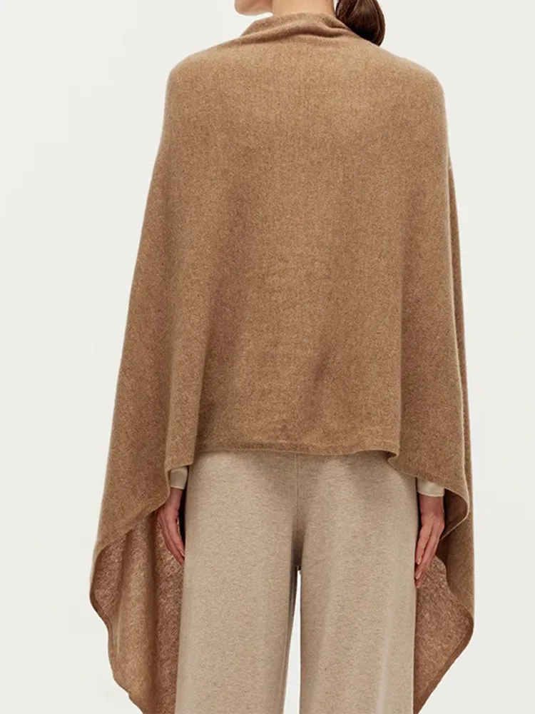 Cashmere Pullover Poncho Sweater