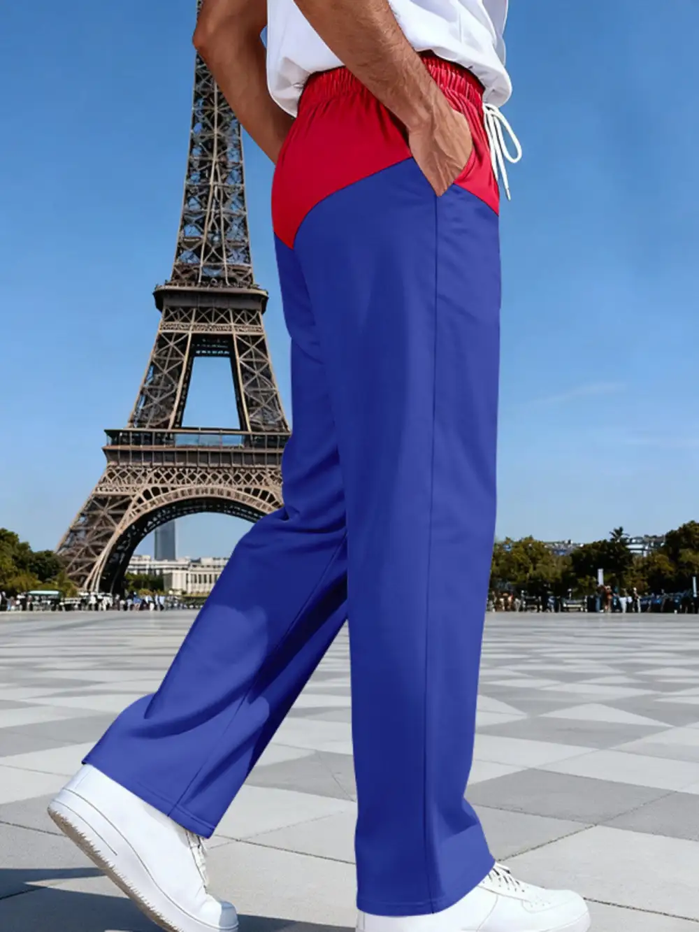 Men's Full Size Two Tone Relaxed Fit Pants