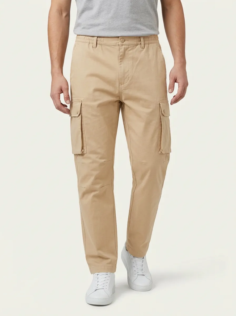 Utility Multi-Pocket Solid-Style Men's Cargo Pants