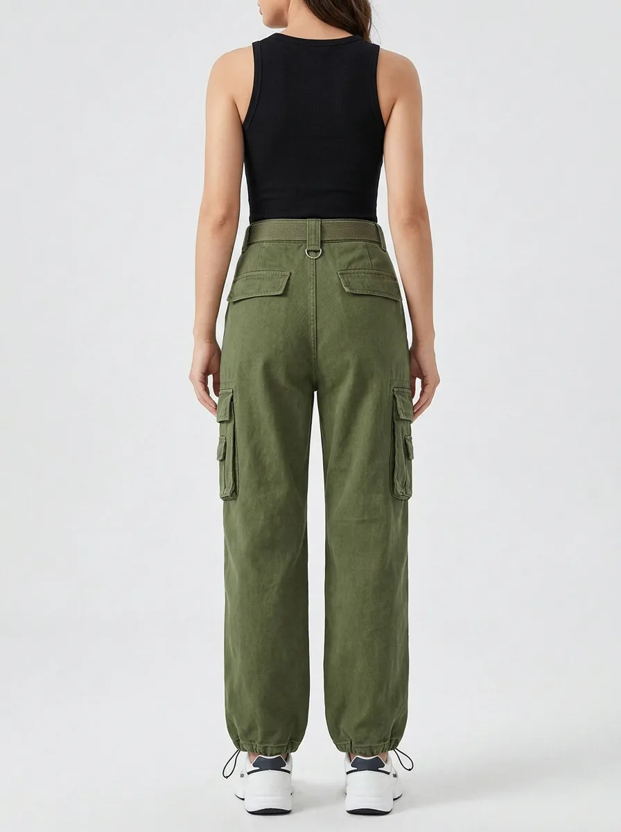 Functional Utility Style Multi Pocket Street Style Women's Multi Pocket Cargo Pants