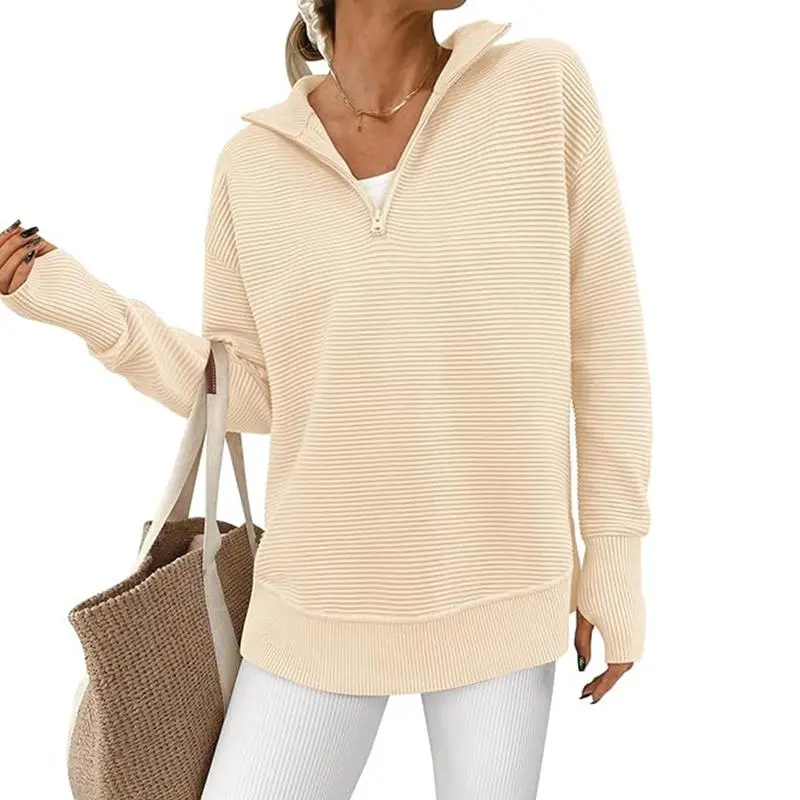Ultimate Cozy V-Neck Ribbed Knit Pullover – All-Season Comfort & Style