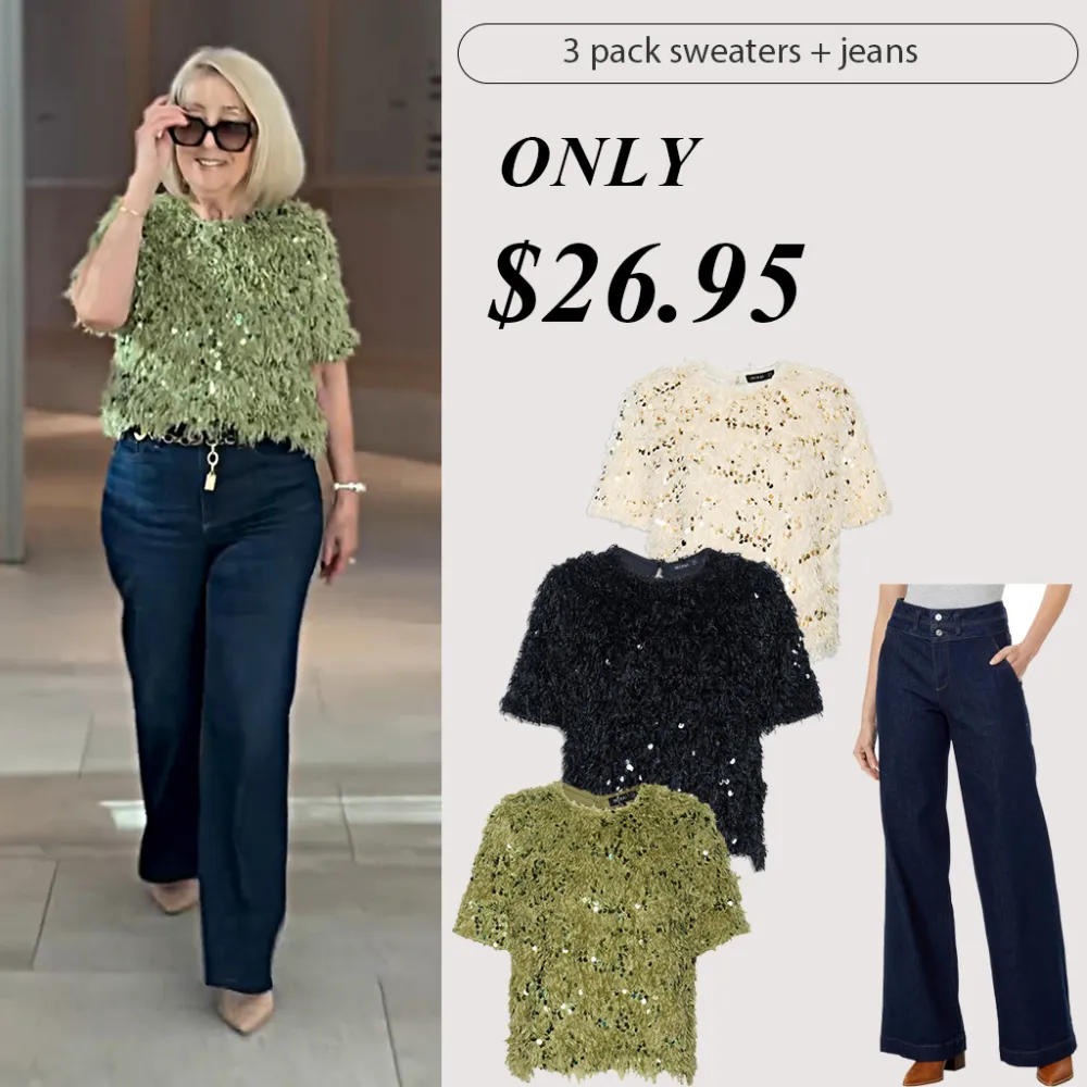 3 Pack Sweaters + Jeans-ONLY 26.95