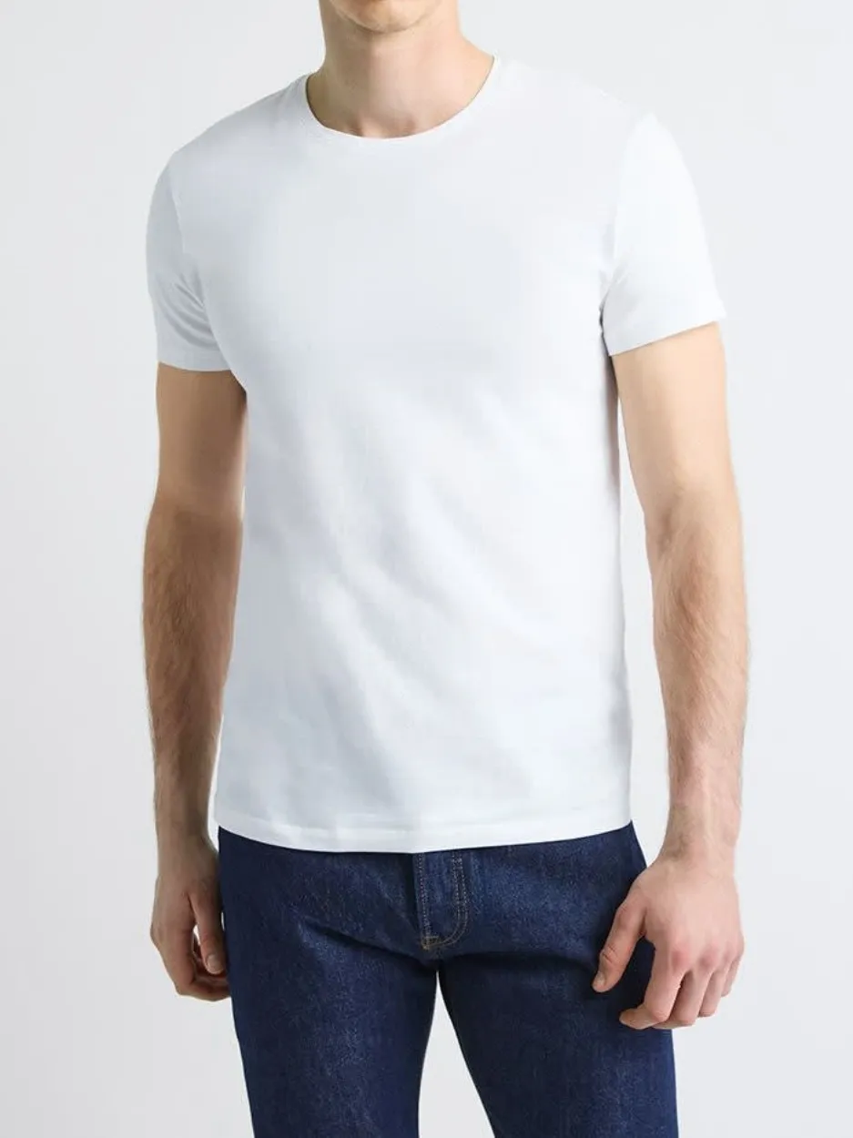 Bright White Short Sleeve Crew-Neck T-Shirt