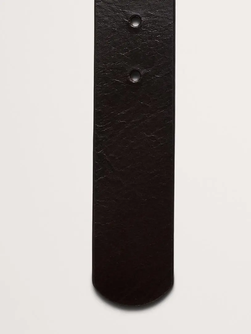 Wide Tooth Men's Casual Black Belt