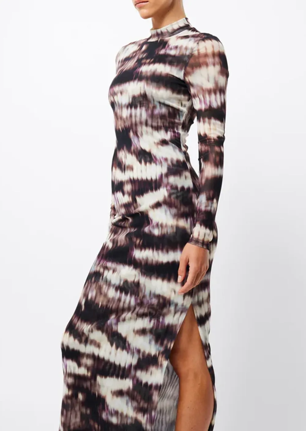 FUSION MOCK NECK MAXI DRESS