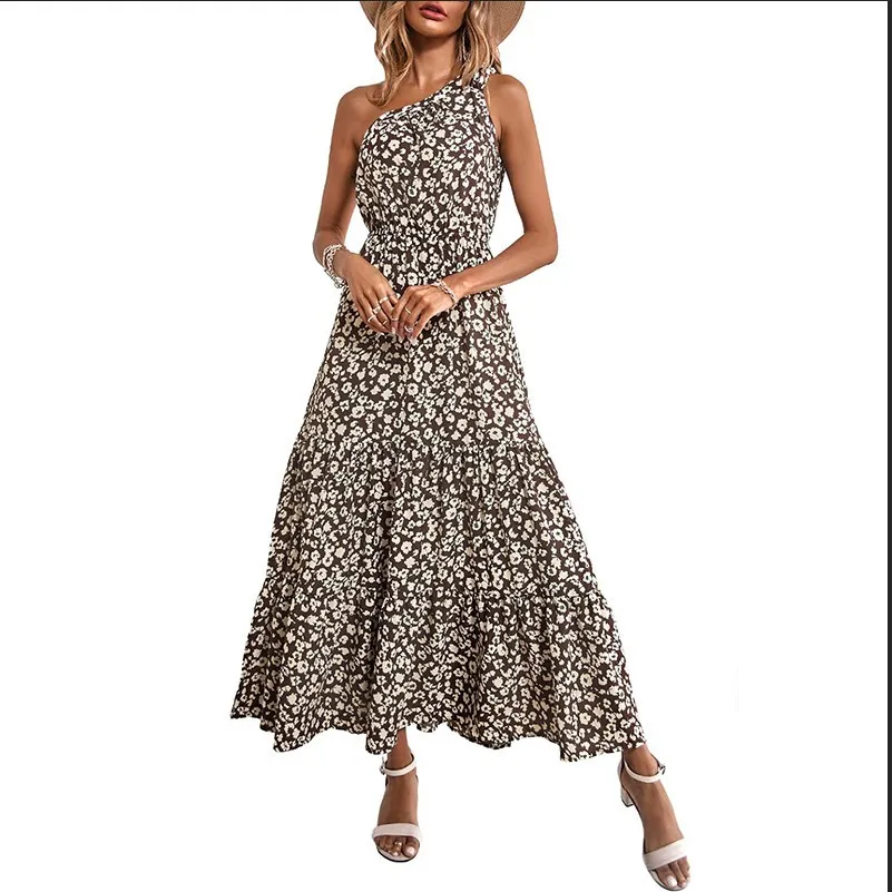 Summer Women's Bohemian Floral Dress Beach Holiday Large Swing